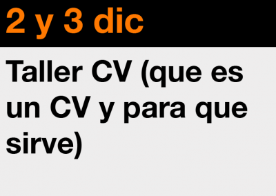 Taller CV (que es un CV y para que sirve)