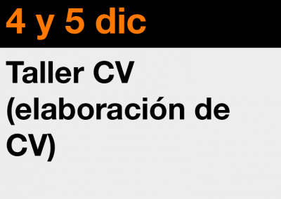 Taller CV  (elaboración de  CV)