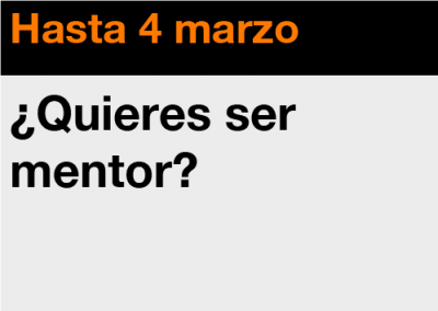 ¿Quieres ser mentor?