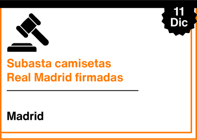 Subasta camisetas Real Madrid firmadas